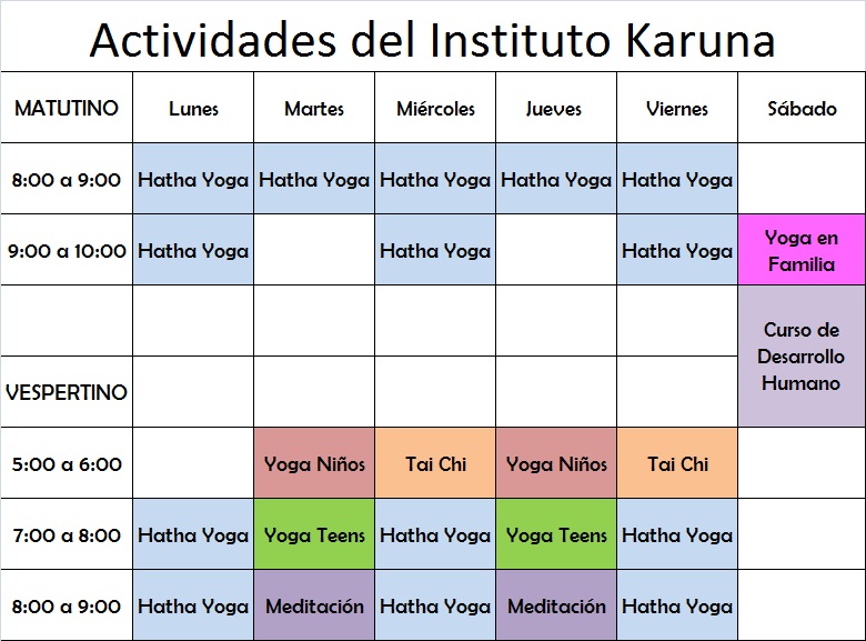 Actividades en el Instituto Karuna